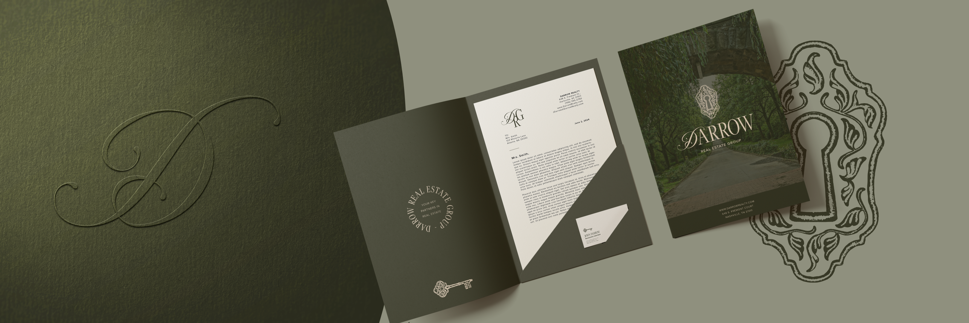 Semi-custom brand identity kit and logo suite for real estate small business