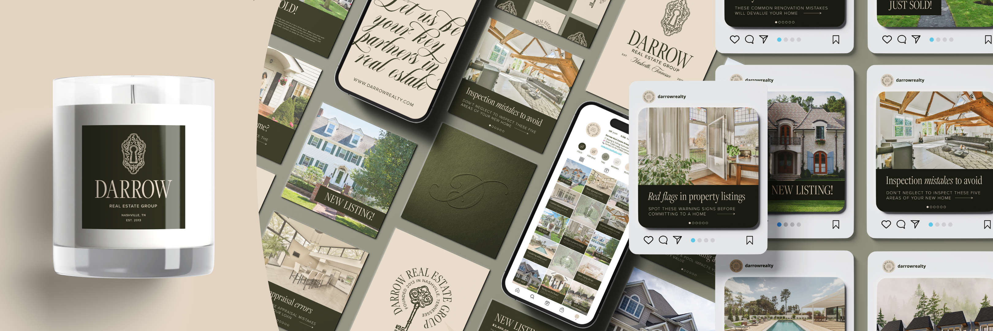 Semi-custom brand identity kit and logo suite for real estate small business