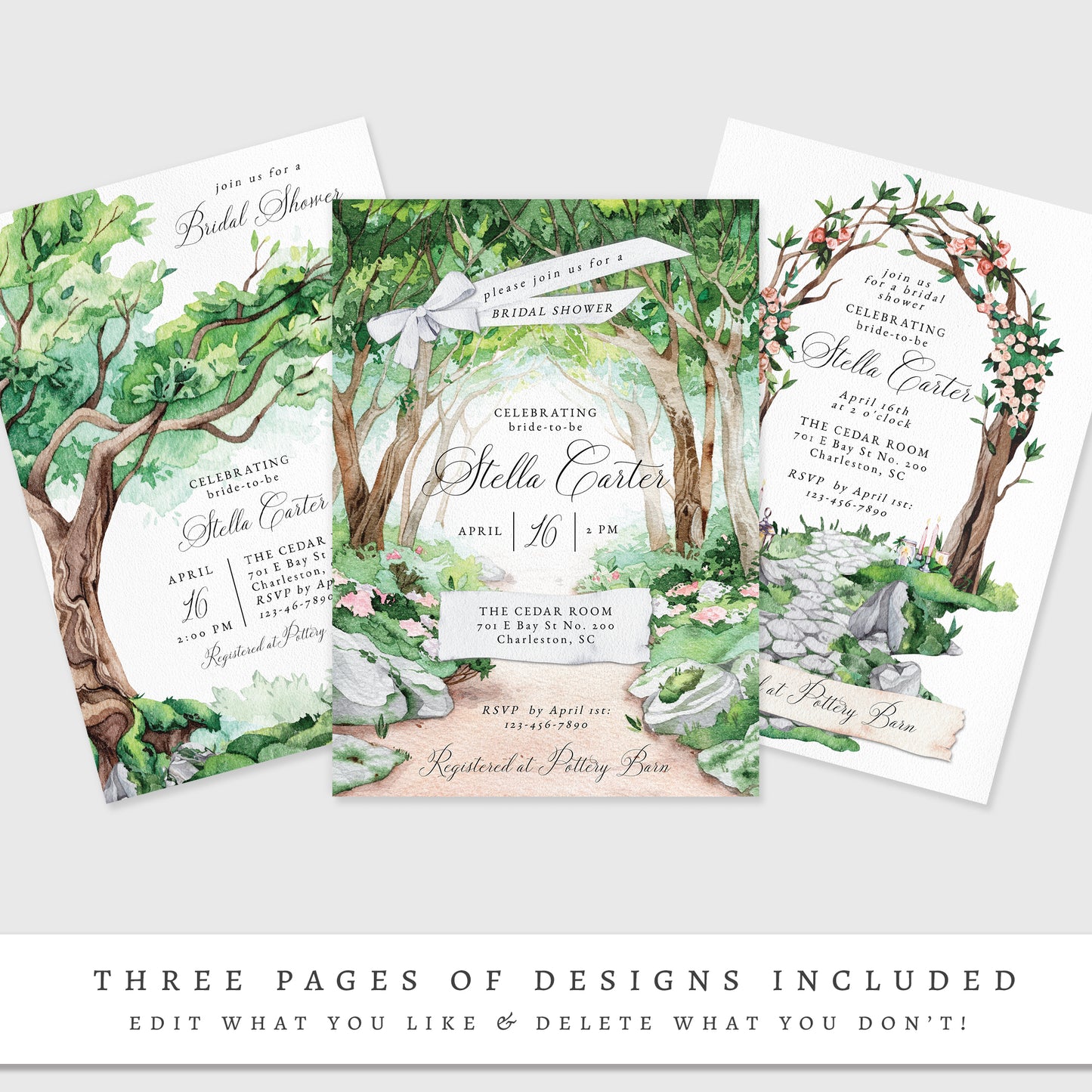 Enchanted Forest Bridal Shower Invitation