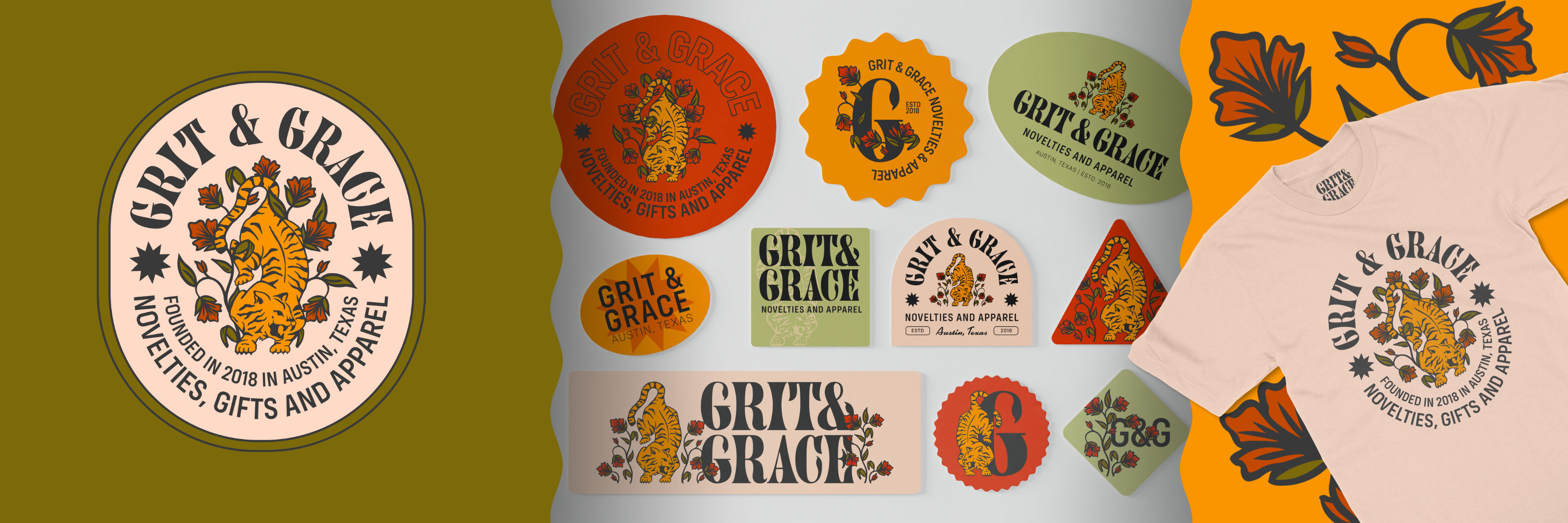Semi-custom brand identity kit for small business branding, brand and logo design