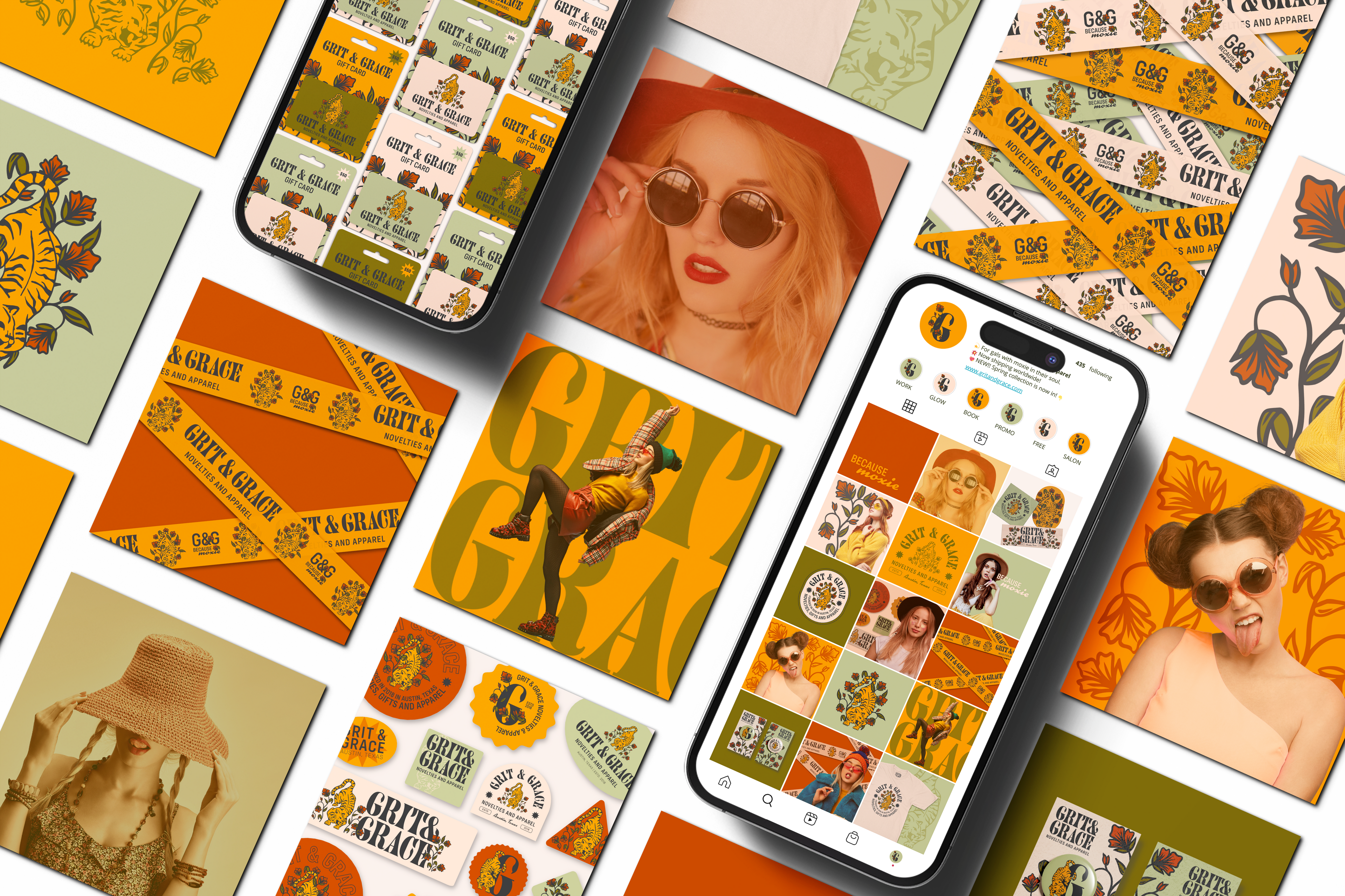 Semi-custom brand identity kit for small business branding, brand and logo design