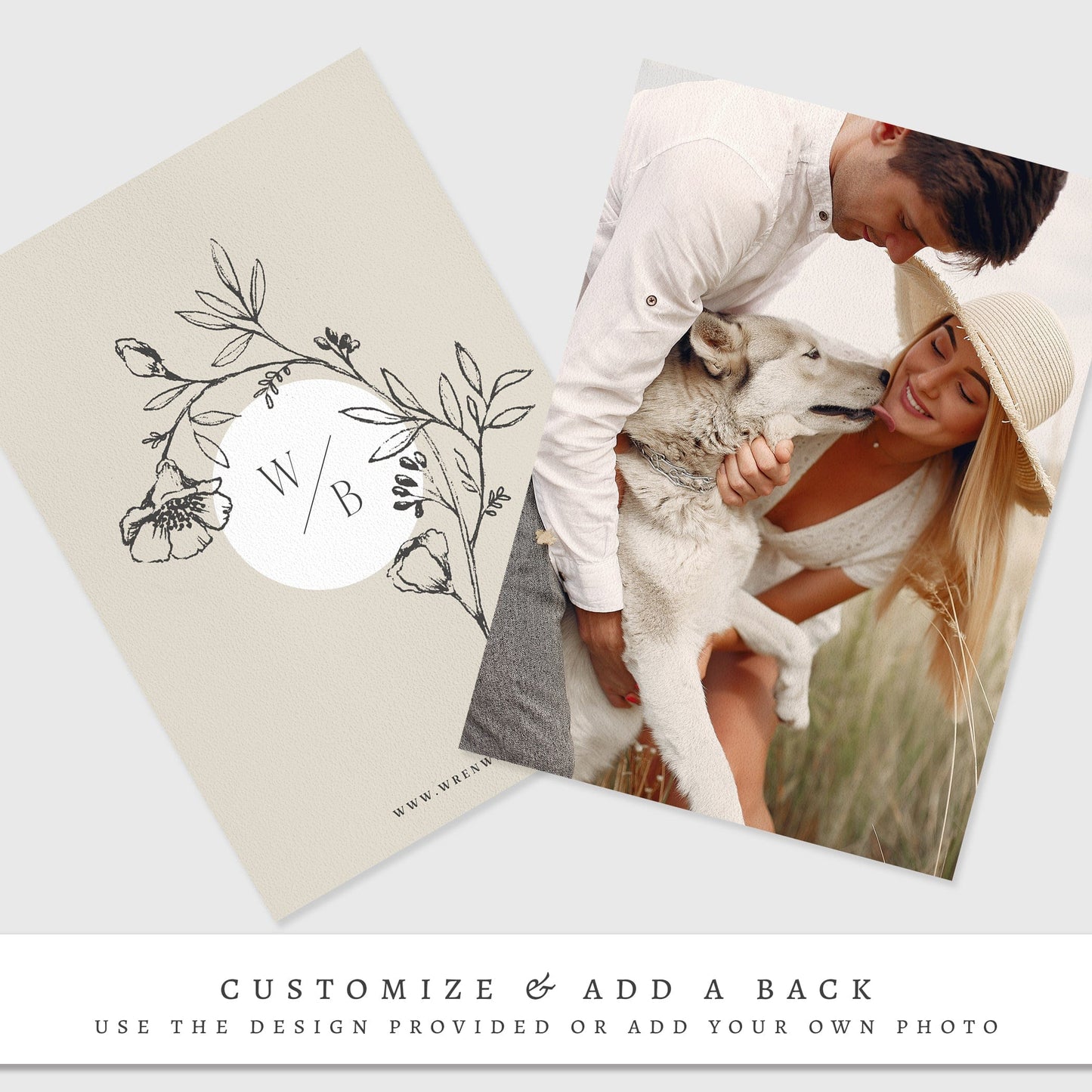 Loblolly Creative 825 - Arts & Entertainment > Party & Celebration > Party Supplies > Invitations Modern Botanical Editable Wedding Invitation Template