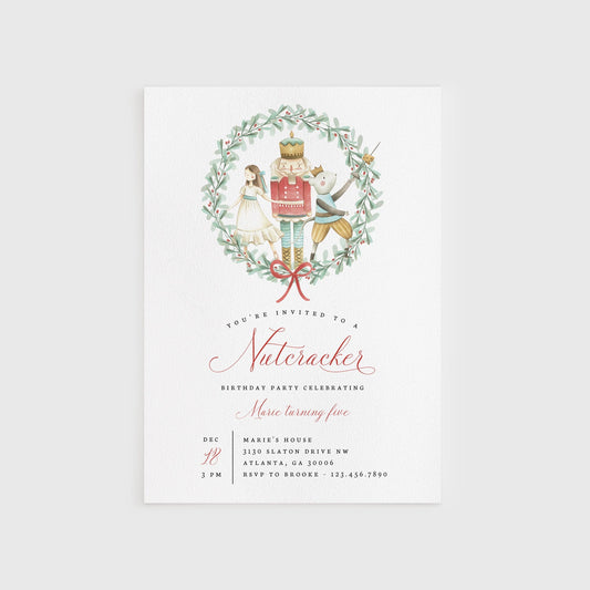Loblolly Creative 825 - Arts & Entertainment > Party & Celebration > Party Supplies > Invitations Nutcracker Christmas Birthday Invitation