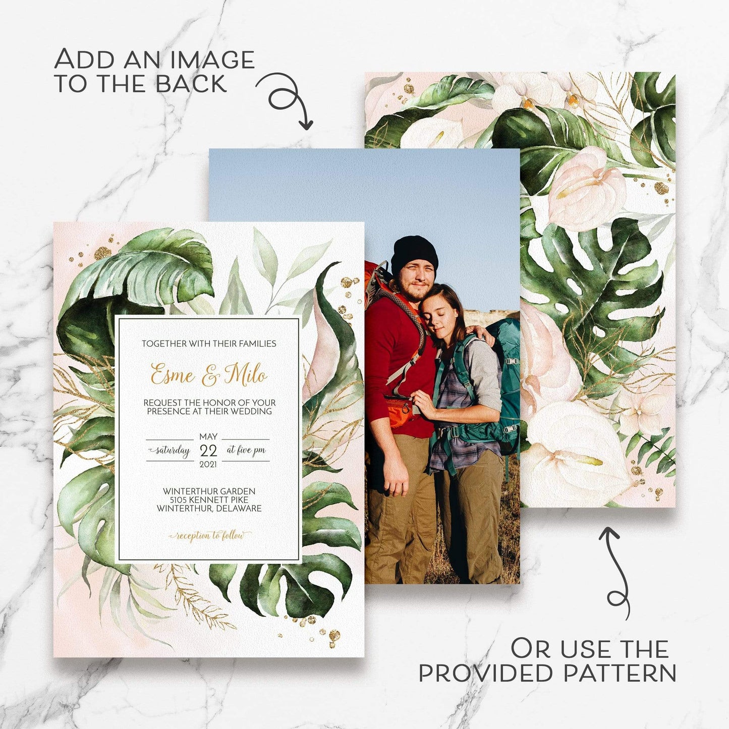 Loblolly Creative Digital Template Modern Tropical Wedding Suite