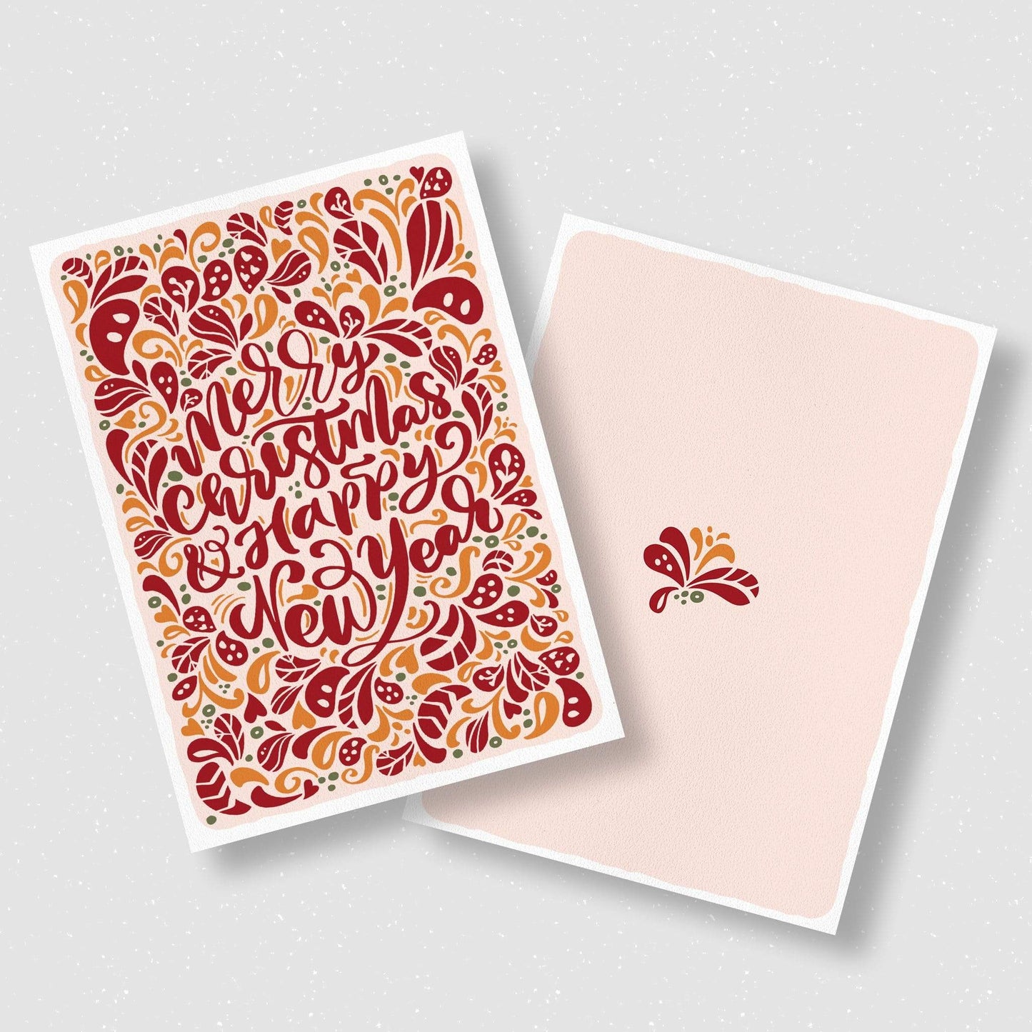 Loblolly Creative Digital Template Retro Script Christmas Card