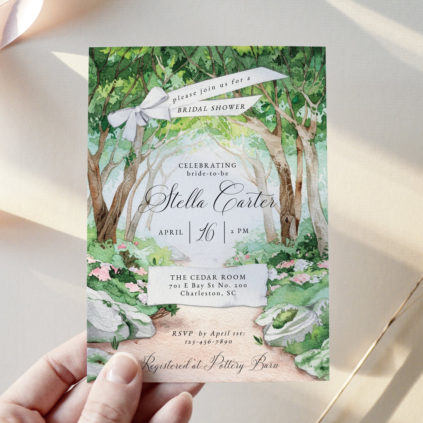 Enchanted Forest Bridal Shower Invitation