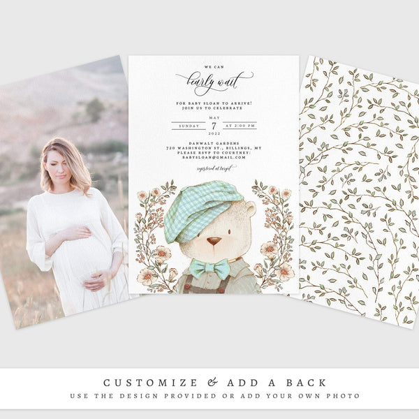 Loblolly Creative 825 - Arts & Entertainment > Party & Celebration > Party Supplies > Invitations Bearly Wait Baby Shower Invitation