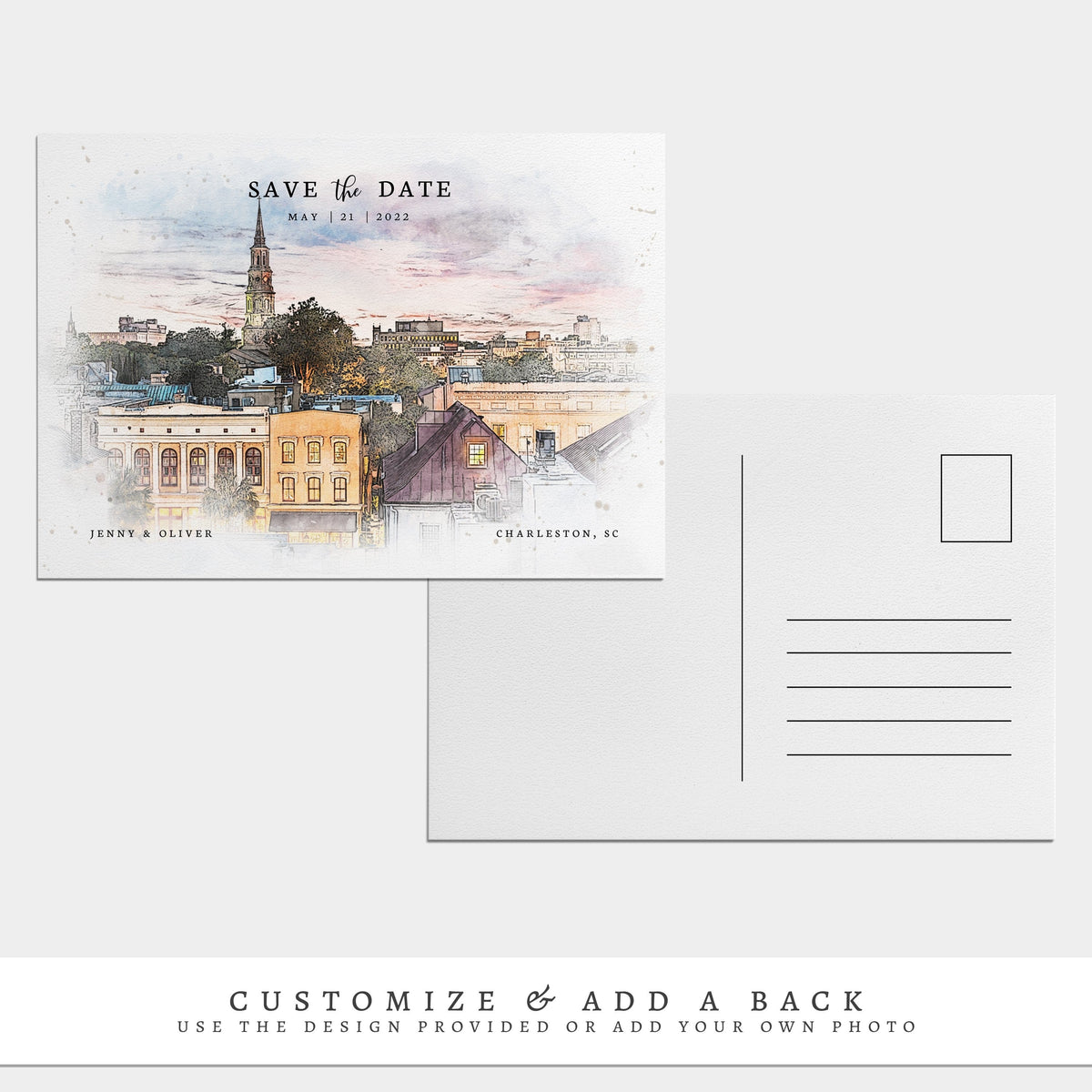 Save The Date Postcard Back Template