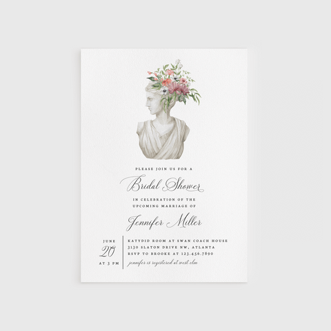Loblolly Creative Digital Template Antique Floral Bridal Shower Invitation