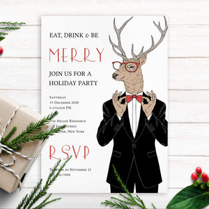 Loblolly Creative Digital Template Christmas Holiday Party Invitation