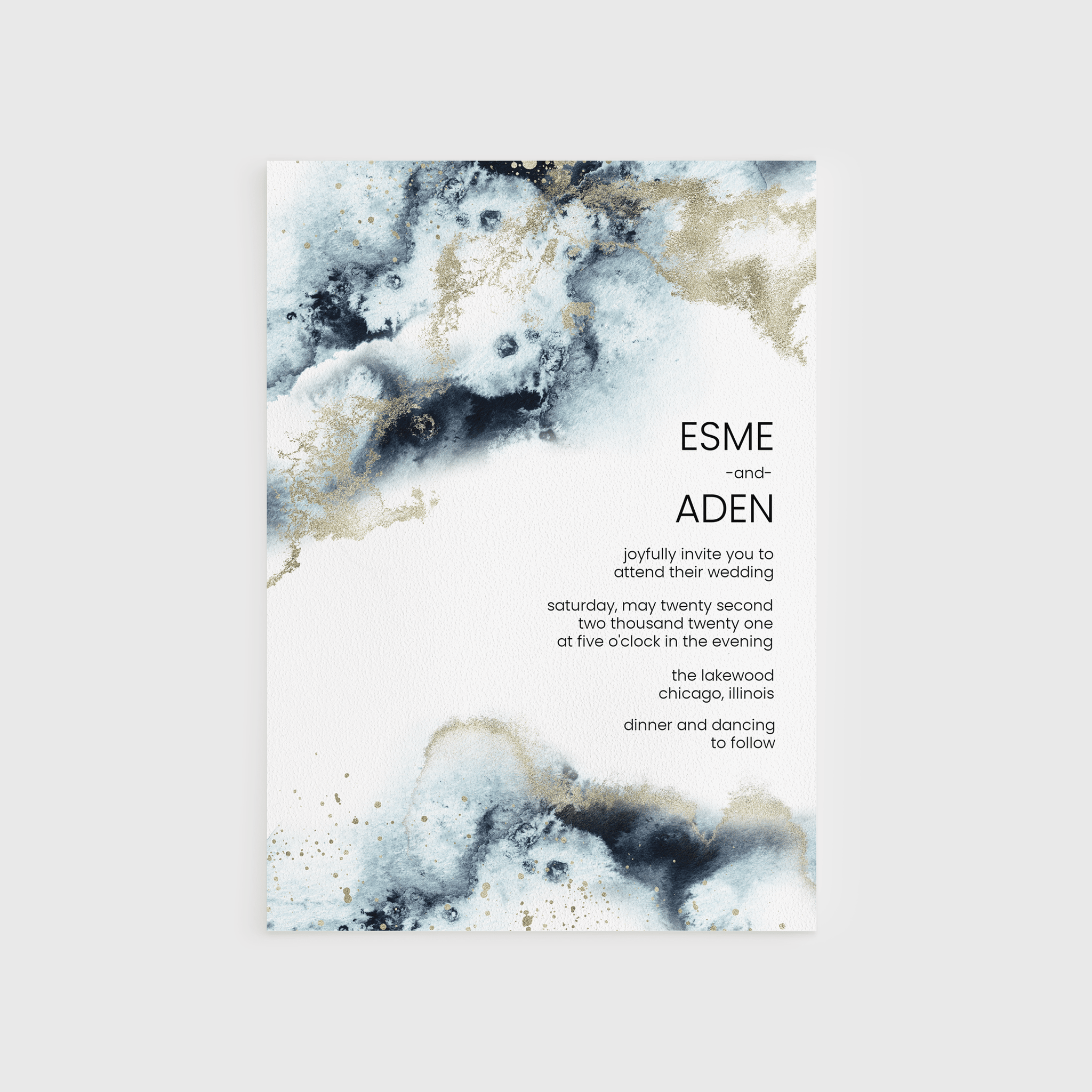 Loblolly Creative Digital Template Cosmic Watercolor Wedding Invitation