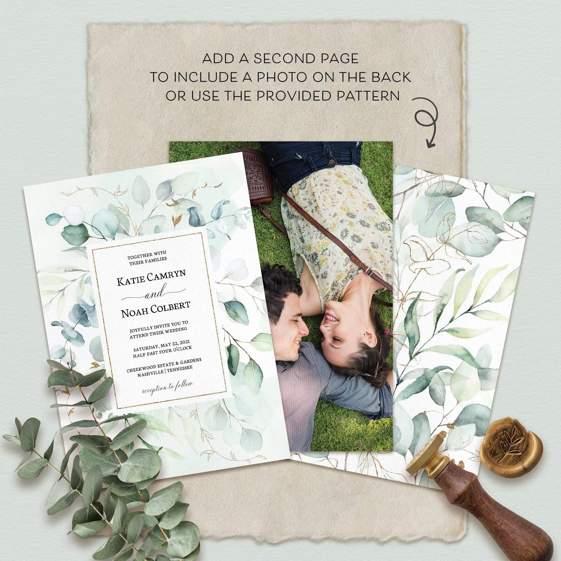 Eucalyptus Greenery Wedding Suite Editable Instant Download Printable ... Eucalyptus Greenery Wedding Suite Editable Instant Download Printable ...
