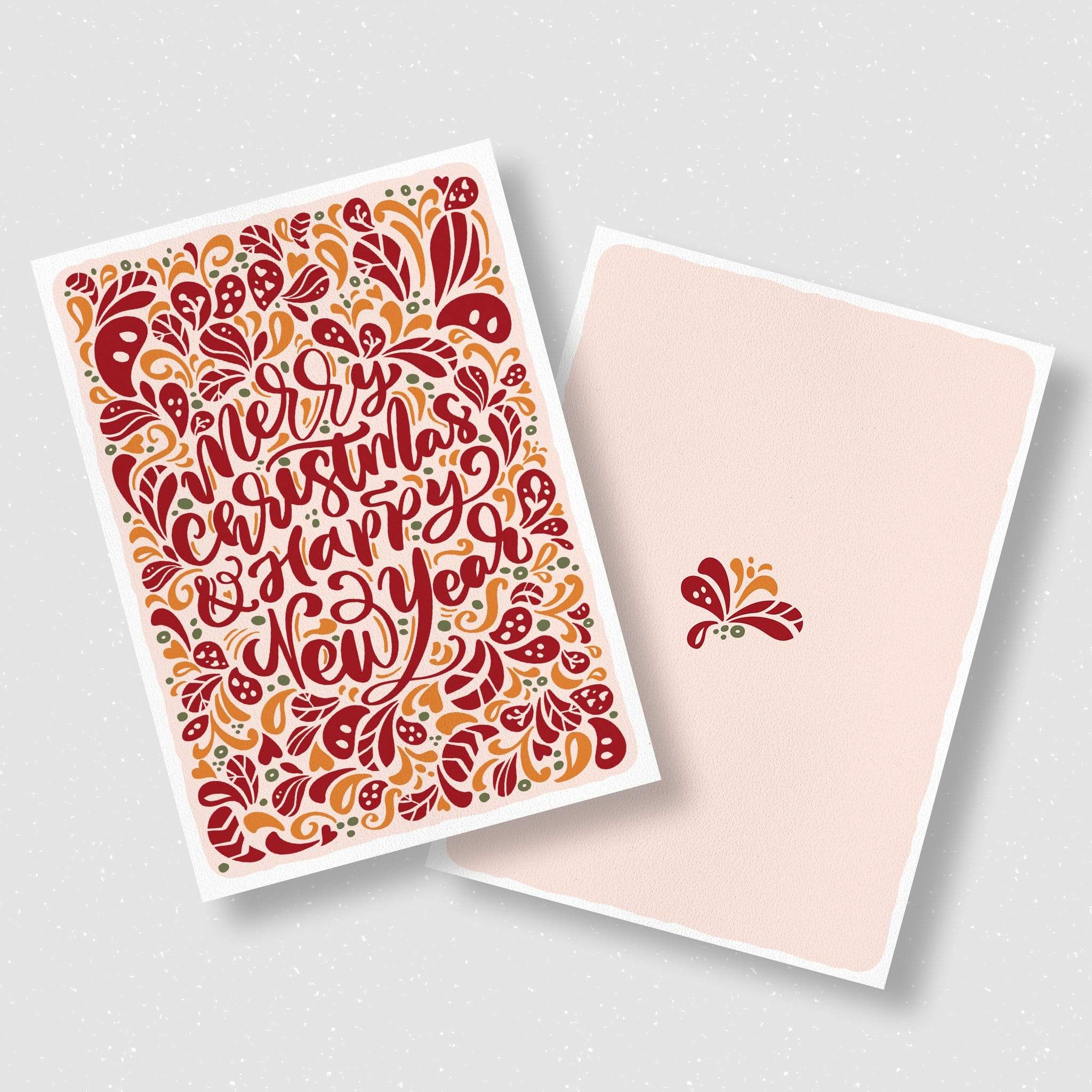 Loblolly Creative Digital Template Retro Script Christmas Card