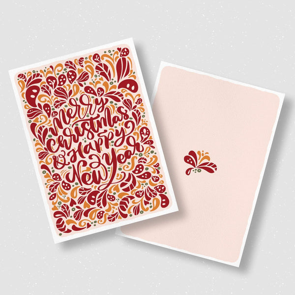 Loblolly Creative Digital Template Retro Script Christmas Card